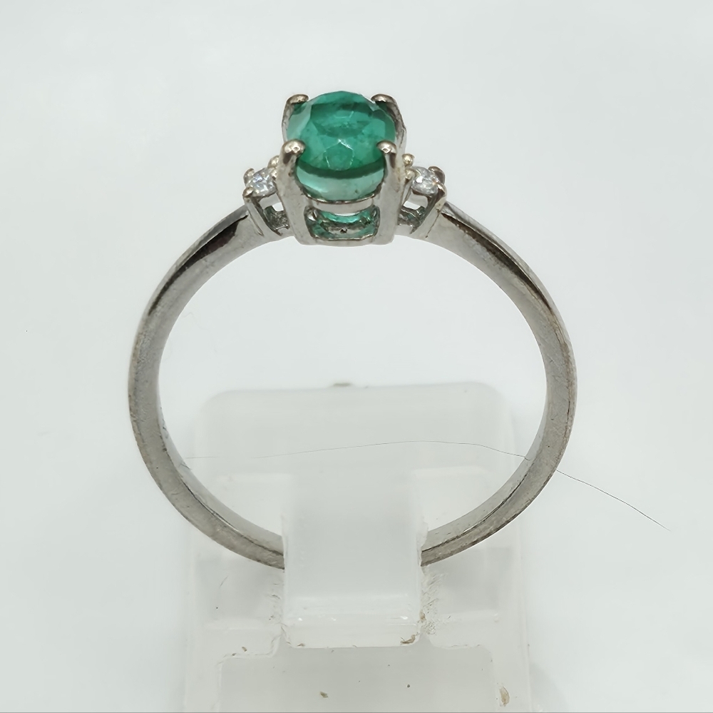 NWOT Gorgeous  Kagem Emerald And Diamond Ring - Picture 5 of 9
